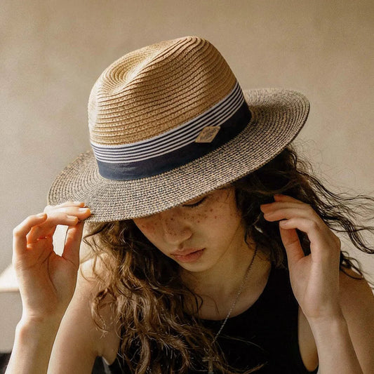 MADEN Women's Woven Panama Straw Sun Hat for Beach