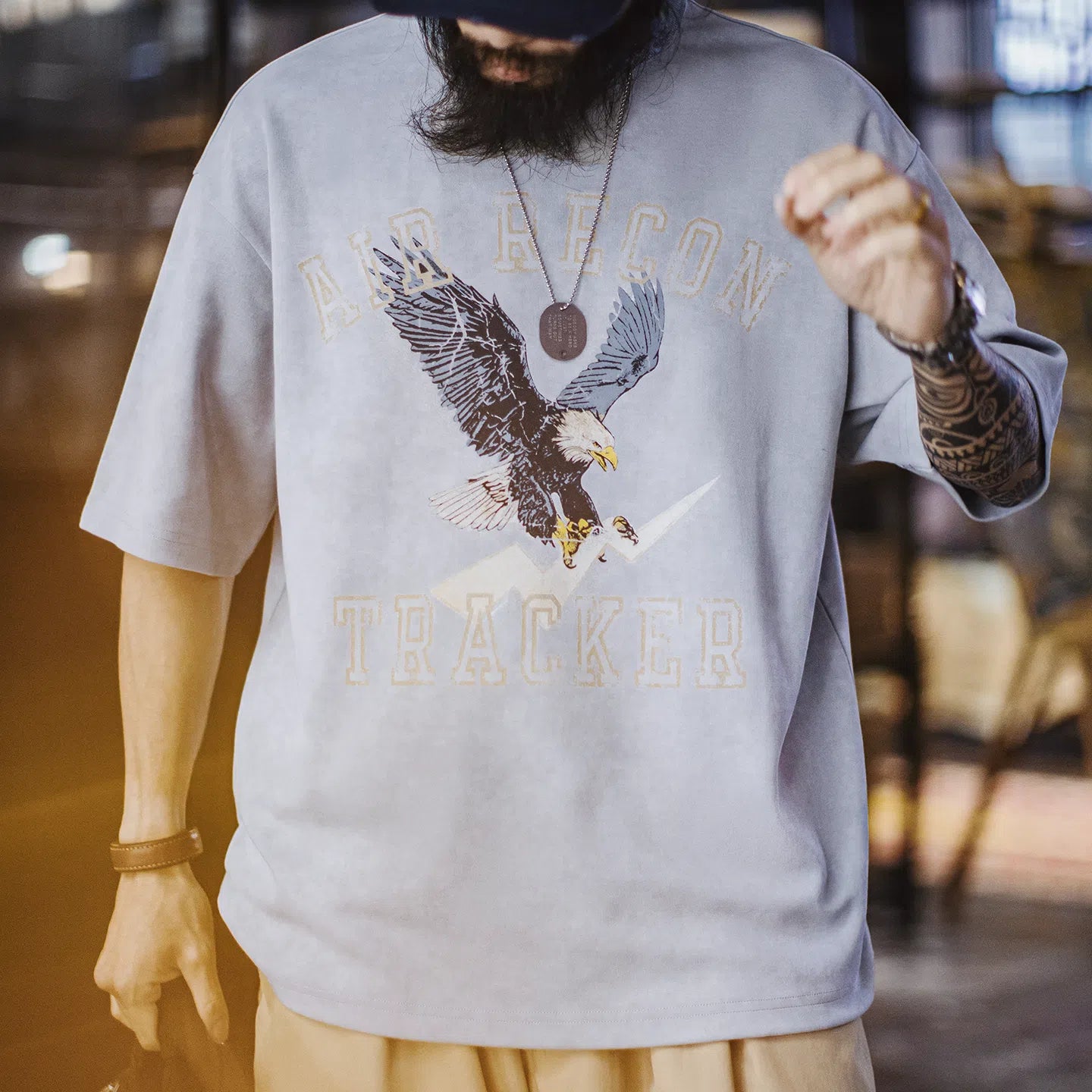 MADEN Retro GORO'S Washed Print T-shirt