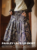 MADEN Women's Soft Flared Midi Skirt with Elastic Waist selected product image