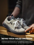 Maden Retro Low-Top Suede Skate Shoes - Thick-Soled selected product image