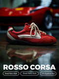 Zapatillas retro de gamuza roja con suela gruesa MADEN selected product image
