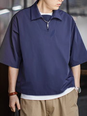 MADEN Vintage Feather V-Neck Polo