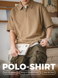 MADEN Men's Heavyweight Waffle Half-Zip Polo Shirt selected product image