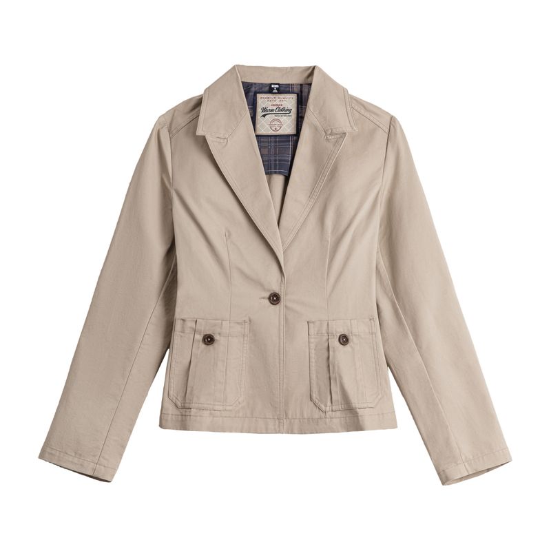 MADEN Blazer mit gekerbtem Revers und verkürztem Schnitt