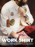 MADEN Men's Embroidered Badge Shirt selected product image