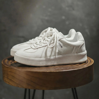 MADEN Men's German Trainers Shoes -  Classic White