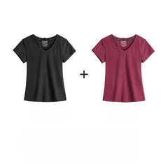 MADEN Damen V-Ausschnitt Slim Fit Strickshirt