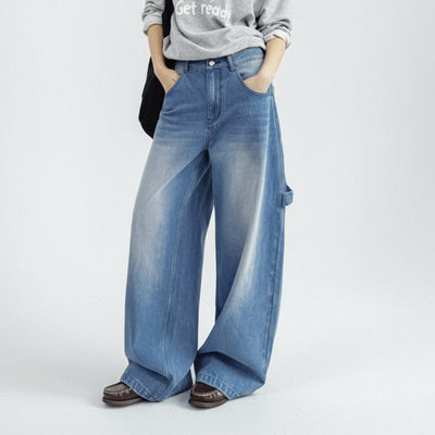 MADEN Women's Washed Denim Jeans