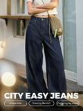 MADEN Women's Vintage Denim Wide Pants selected product image