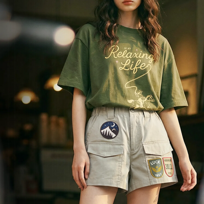 MADEN Women's A Line Cargo Shorts