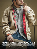 MADEN Men's Cotton Harrington Jacket with Plaid Lining selected product image