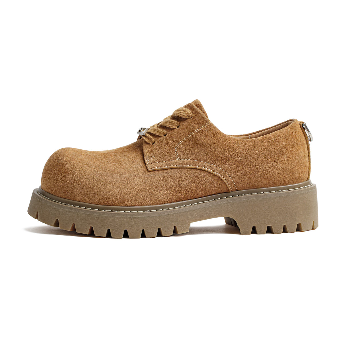 MADEN Brown Derby Boots Chunky Sole