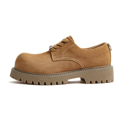 MADEN Braune Derby-Stiefel mit dicker Sohle