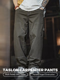 Pantalon de travail léger MADEN pour homme, à genoux renforcés, texturé, coupe décontractée, style utilitaire, vert armée  selected product image