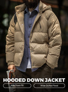 Doudoune matelassée Maden 90 en duvet de canard blanc, épaisse et chaude, à capuche, pour homme. Tissu haute densité. Vêtements d'extérieur chauds pour l'hiver.  thumbnail