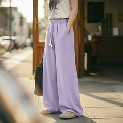 MADEN Women's Lilac Drape Wide Pants