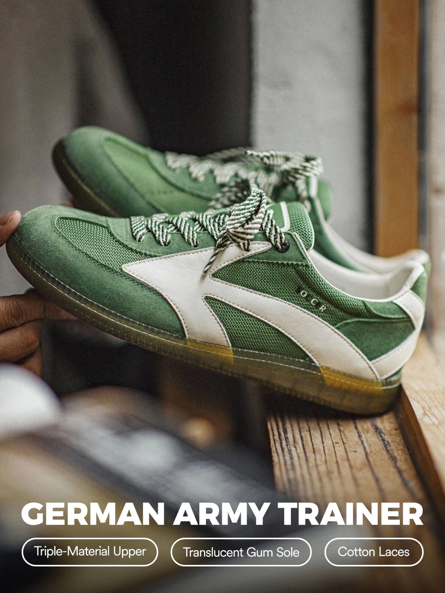 MADEN Arrow German Trainers Shoes - Green