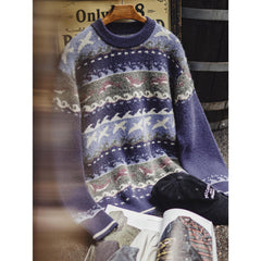 MADEN Herren Fair Isle Strickpullover