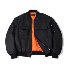 MADEN Herren Klassische Flieger Nylon MA-1 Bomberjacke