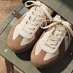 MADEN Retro Wildleder Trainer Sneaker mit dicker Sohle