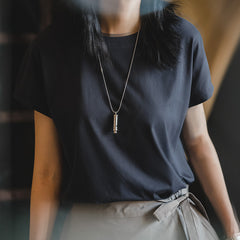 Camiseta ajustada de seda helada para mujer MADEN