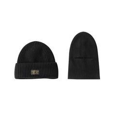 MADEN Schwerer Rippenstrick Balaclava Beanie Mütze