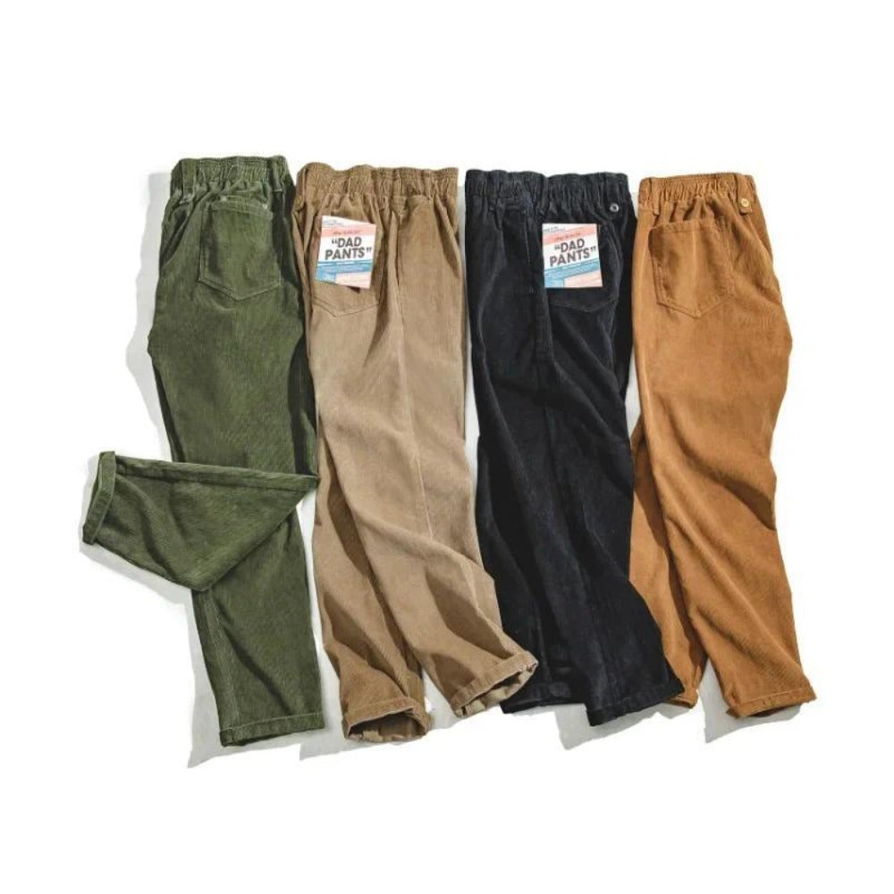 MADEN Herren Schwergewicht Baumwoll Cordhose mit geradem Bein