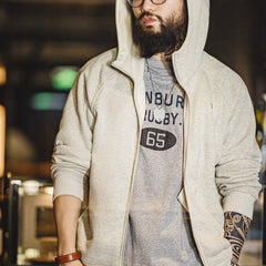 MADEN Grauer Kapuzenpullover – Polar Fleece