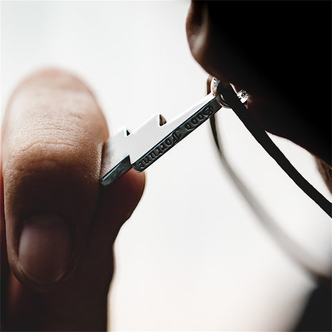 Dây chuyền mặt dây chuyền còi sét bạc 925 MADEN – Dây đeo áo len cho nam nữ (Tặng kèm dây da miễn phí)