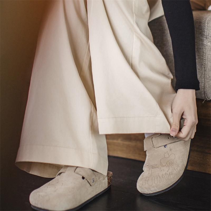 Maden Women's Linen Wide-leg Pants Casual Chic Summer