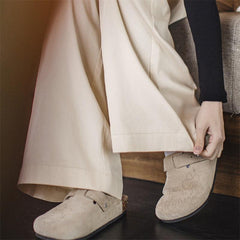 Maden Women's Linen Wide-leg Pants Casual Chic Summer