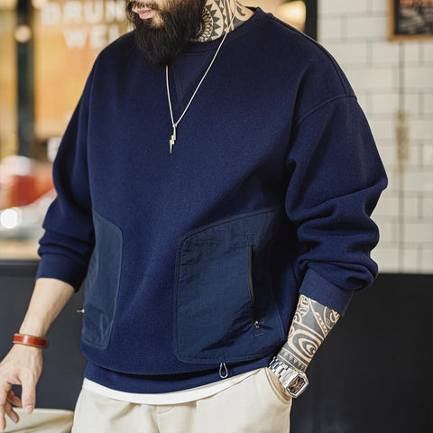 Sweat-shirt en laine mélangée épaisse pour homme MADEN 