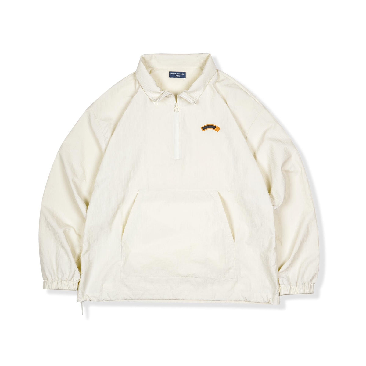 MADEN Retro Nylon-Sportjacke mit halbem Reißverschluss