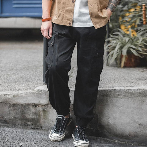 MADEN Casual Pants Autumn and Winter Multi-Pocket Cargo Pants Men's Trousers Trendy Mens Wear