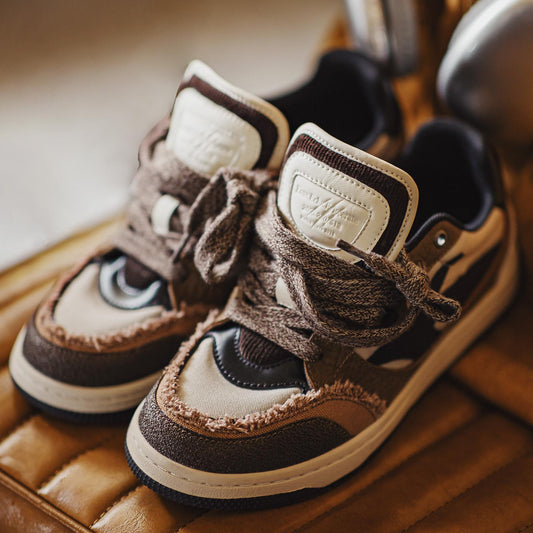 MADEN Retro Dekonstruierte Wildleder Low-Top Sneaker
