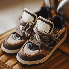 MADEN Retro Dekonstruierte Wildleder Low-Top Sneaker