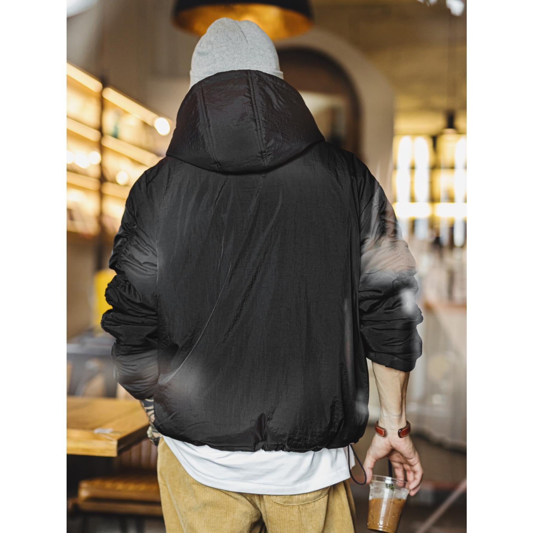 MADEN Daunen-Hoodie – Thermojacke mit Kängurutasche 