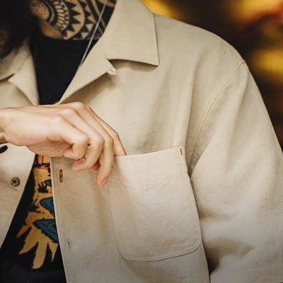 MADEN Lyocell Tenel Cuban Collar Shirt