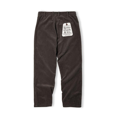 Maden Retro Cordhose, locker geschnitten, weites Bein, mittelhoher Bund, gestreifter Samt, gerade geschnitten, Herren-Winterhose, Freizeithose 