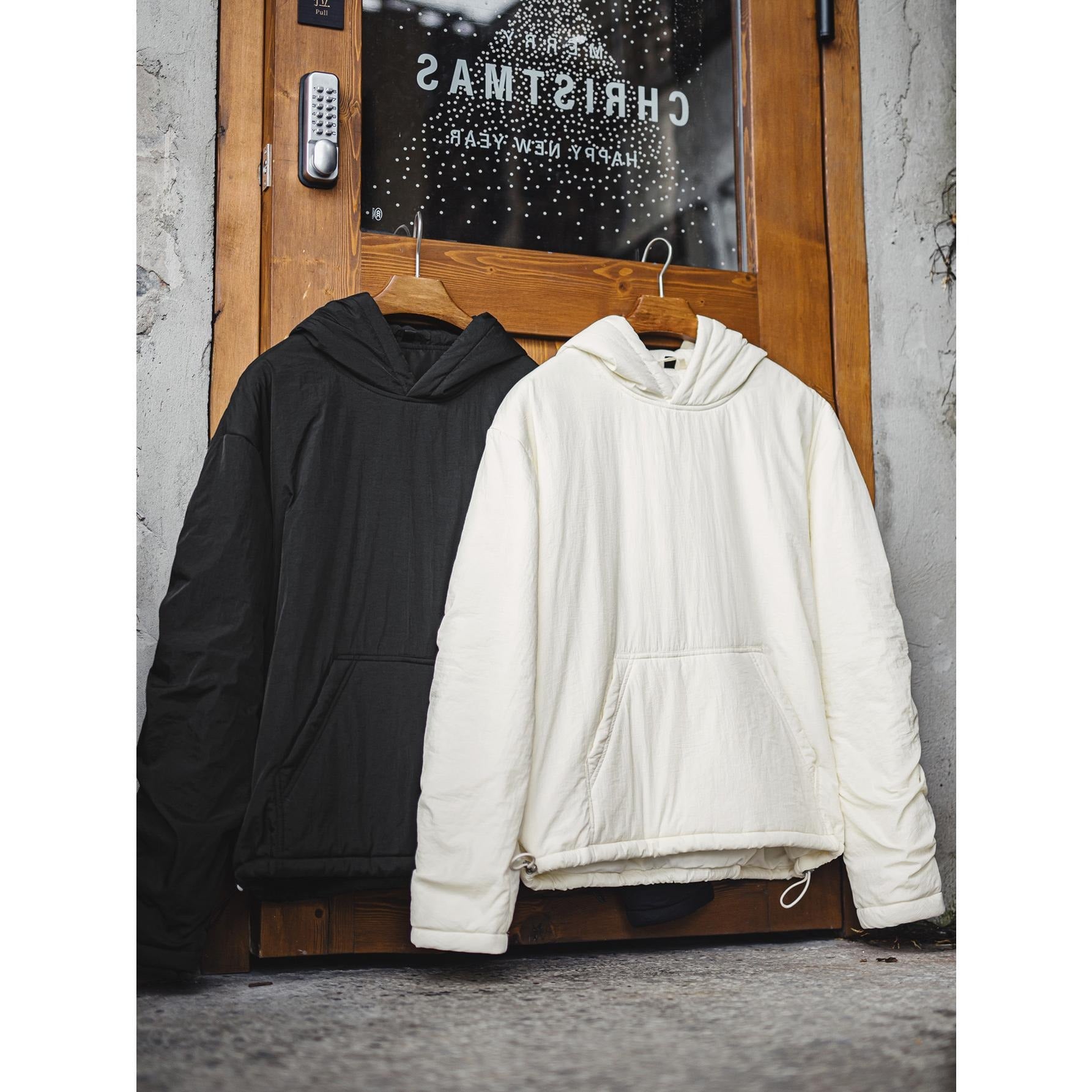 MADEN Daunen-Hoodie – Thermojacke mit Kängurutasche 