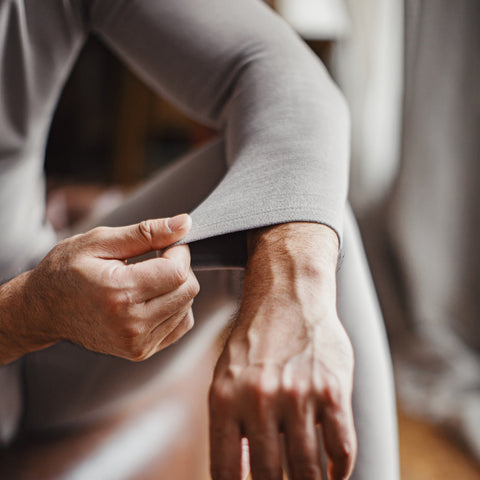 마덴 남성용 양면 플리스 보온 속옷 세트 5A 항균 정전기 저항 기본 레이어 무봉제 편안한 내의