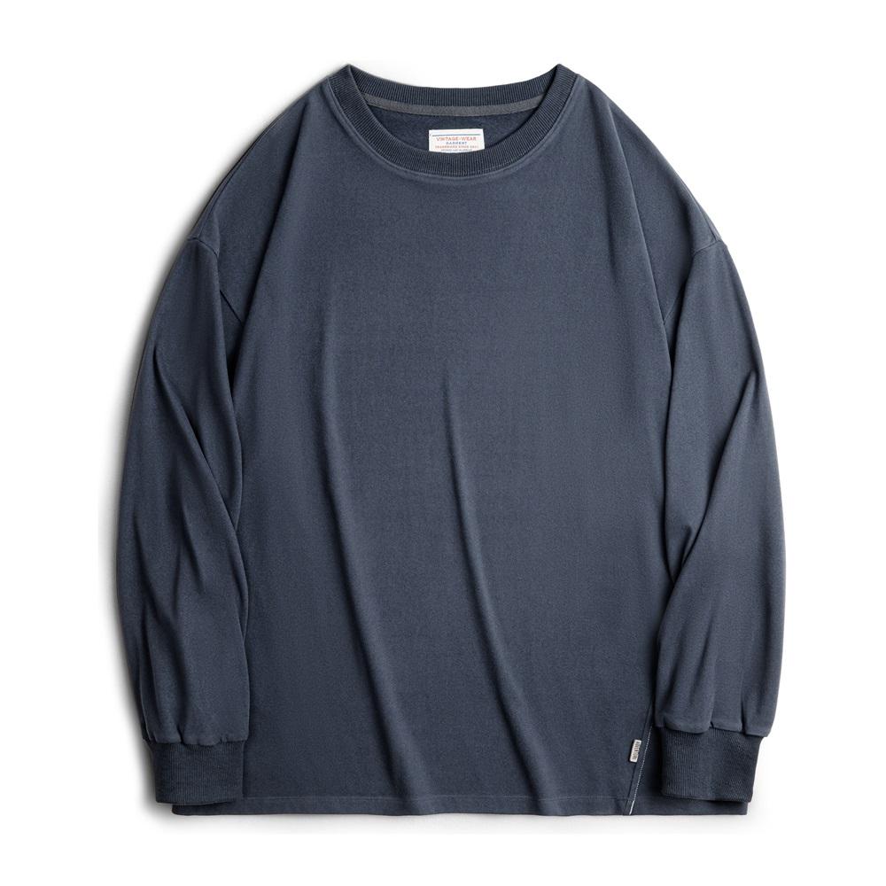 T-shirt à manches longues MADEN en molleton brossé double face 