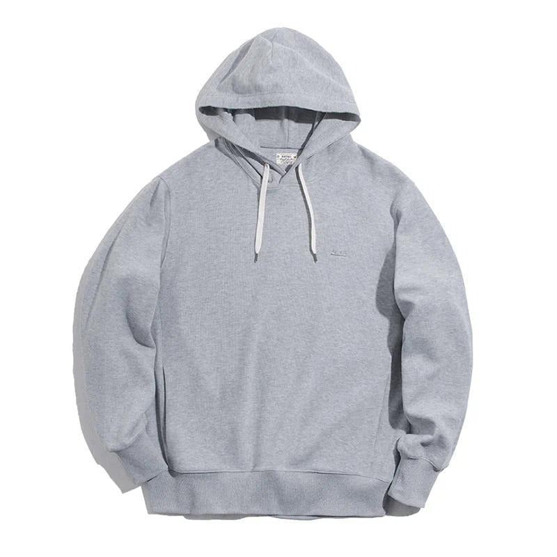 Sudaderas con capucha grises retro MADEN para hombre, sudadera básica de color sólido, sudadera con capucha holgada casual, suéter de otoño