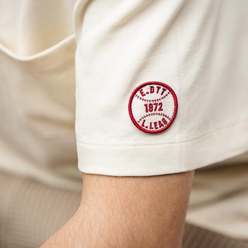 MADEN Schwere Baumwoll Baseballshirt mit Tasche