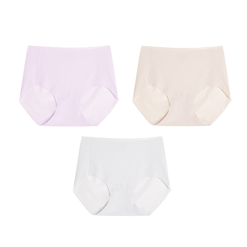 Paquete de 3 bragas de verano sin costuras y transpirables para mujer MADEN