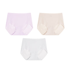 MADEN Nahtlose Atmungsaktive Baumwoll-Stretch-Slips 3er-Pack