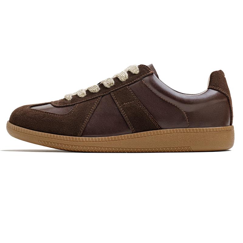 MADEN Retro Braune Wildleder Schuhe mit klobiger Sohle