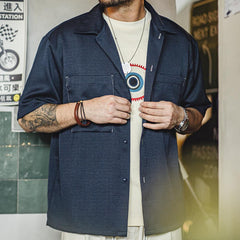 MADEN Herren Atmungsaktives, knitterfreies Baumwoll-Casual-Hemd