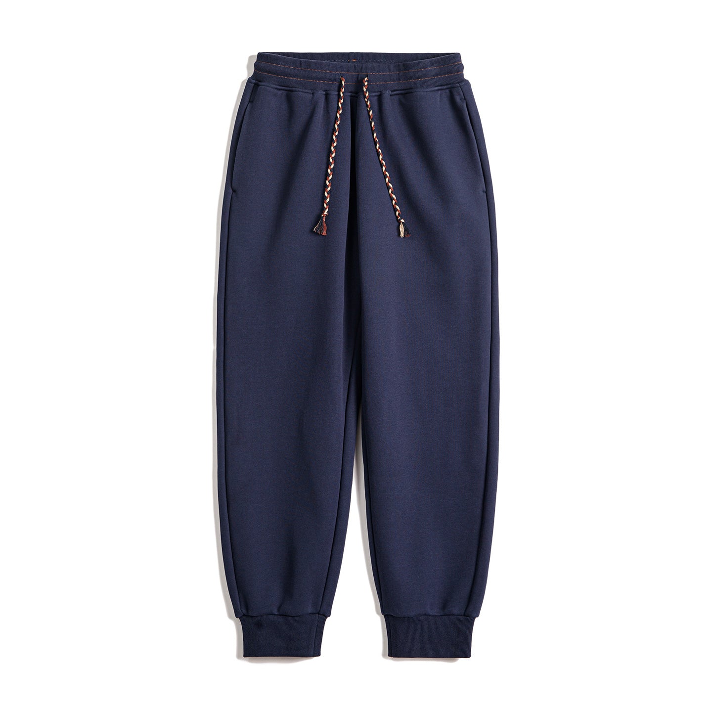 MADEN Men’s Navy Fleece Lined Jogger Sweatpants Winter Thick Warm Drawstring Casual Loose Pants