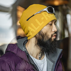 MADEN Herren Schwerer Jacquard Strick Beanie Mütze